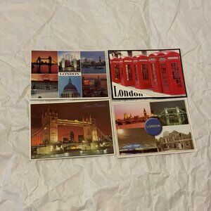 COLOUR POSTCARDS - LOT OF 4 - LONDON, ENGLAND